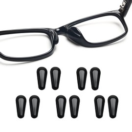 UPIONIC 2.5mm Anti-Slip Glasses Nose Pads, Adhesive Soft Silicone Eyewear Nose Pads for Plastic Frame Glasses Sunglasses(Black, 5 Pairs)