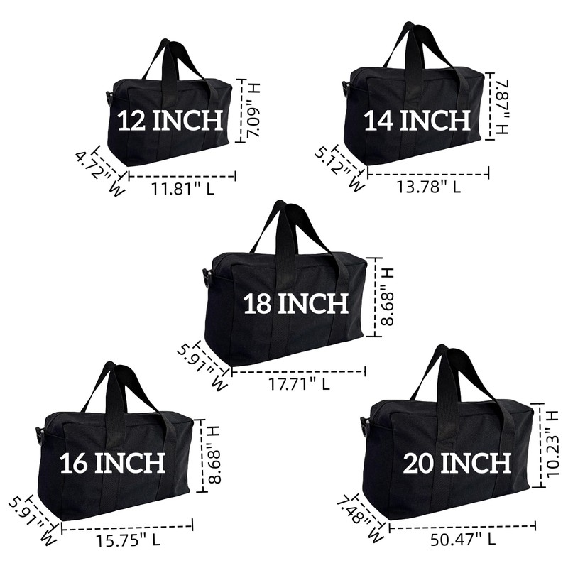Voyboced 14 Inch Canvas Tool Bag, Small Tool Bag for