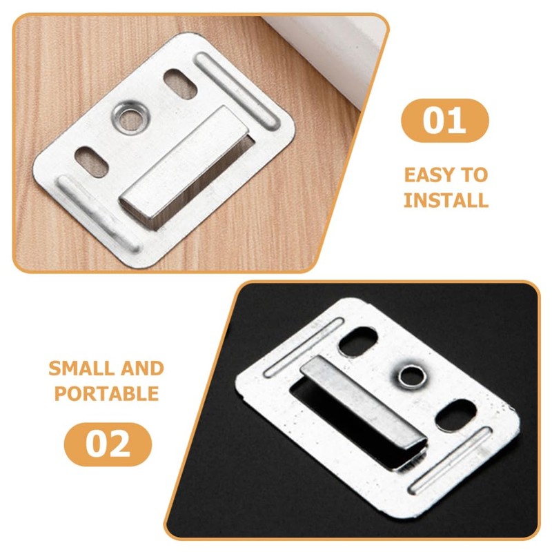 HEMOTON 100pcs Wall Buckle Interlocking Hanging Bracket Couch Clips Wall