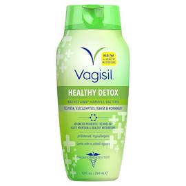 Vagisil Feminine Wash for Intimate Area Hygiene, Healthy Detox, All Over Body Wash for Women, Gynecologist Tested, Hypoallergenic and pH Balanced, 12 