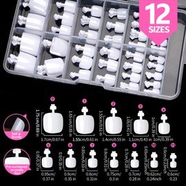 Teenitor White Press on Toenails for Women with Nail Glue, 120pcs White Toe Nail Press ons Acrylic Toenail Kit, Toe Nail Tips Square, Fake Toe Nails Glue on Toe, False Toenails for Missing Toenail