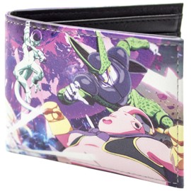 DB-Z Helden & Schurken It's Over 9,000 Geldbörse / Geldbeutel Bi-Fold ID und Kartenhalter, Schwarz