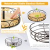 ETECHMART Fruit Basket, Vegetables Countertop Bowl Storage With Banana Hanger,