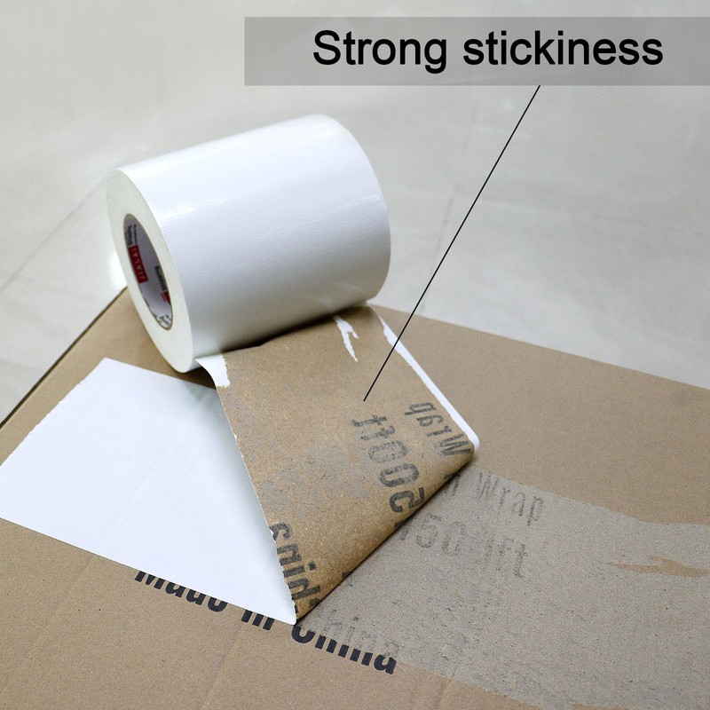 6" White Duct Tape, Heavy Duty 6 inch x 55