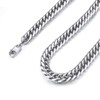 FindChic Solid Stainless Steel Curb Chain Necklace in Silver Colour,