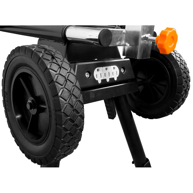 WEN Miter Saw Stand, Collapsible and Rolling with 3 Onboard