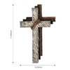 Eagrafts Rustic Decorative Layered Wood Texture Resin Wall Cross, Home
