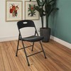 CoscoProducts COSCO Solid Resin Folding Chair, 4-Pack, Black