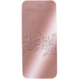 FABER-CASTELL 201539 Grip 2011 Pale Rose Gift Set with Fountain Pen M and XB Ballpoint Pen in Metal Case