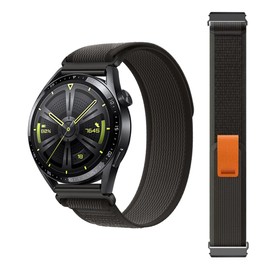 FiiMoo Replacement Strap Compatible with Garmin Venu 3/Venu 2/Garmin Forerunner 265/Forerunner 255/Forerunner 965 Strap, 22 mm Nylon Watch Strap, Adjustable Stretch Sport Nylon Braided Strap, Black