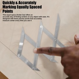 Picket Master Pro 3 Point,Center Finder for Precise Measurements Stainless Steel Equal Measuring Spacing Layout Tool Precision Measuring Instrument for Wood Working Welding DIY Projects
