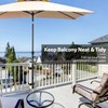 ZZM Patio Umbrella Holder for Deck Railing, Adjustable Deck Umbrella