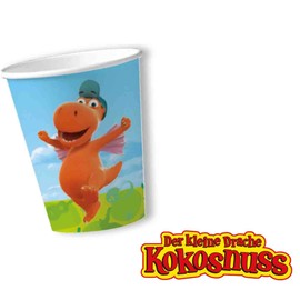 DH-Konzept: 8 Cups * The Little Dragon Coconut * for Children's Party and Children's Birthday | Children's Paper Cups Party Cups Party Cups Set