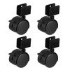 PATIKIL 2" Swivel Caster Wheels with 0.8" U Bracket, 4