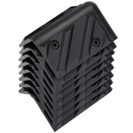 8 Pieces Thickening Speaker, Protective Plastic Right Angle Speaker Grille Corner Pins Wrap with Screw Kits Black