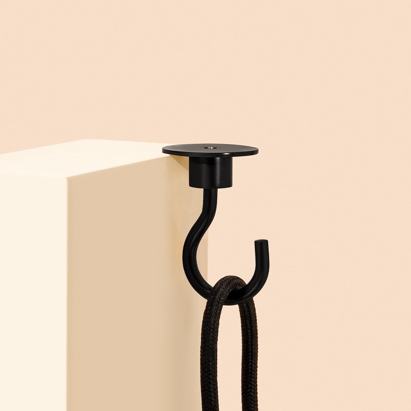 Relight Hook Up Ceiling Hook Brass Black - Pack of