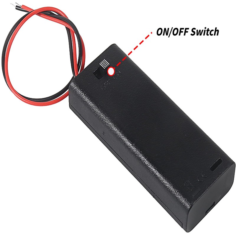 単4電池用バッテリーボックス3個、3Vバッテリーボックス（線付き）2x1.5V 単4電池ボックス AAA電池スタンド（3個）