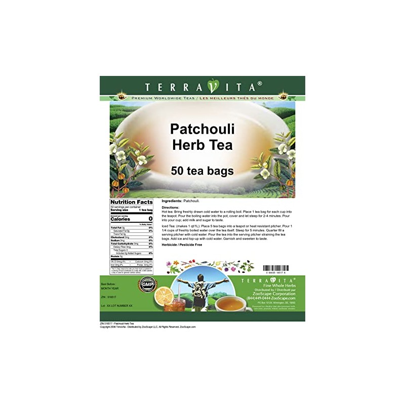 Patchouli Herb Tea (25 tea bags, ZIN: 516516)