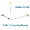 Quany Life Stretchable Corner Shower Curtain Rod - Easy assemble