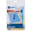 AVERY Durable Plastic Write-On Dividers, 5-1/2" x 8-1/2", 5 tabs,