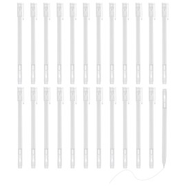 PATIKIL 24 Pcs Colored Gel Pens, 0.5mm Fine Point Pastel Gel Pens High Light Ink for DIY Projects Painting Journaling Notebook Black Paper Drawing, 15cm Length White Ink