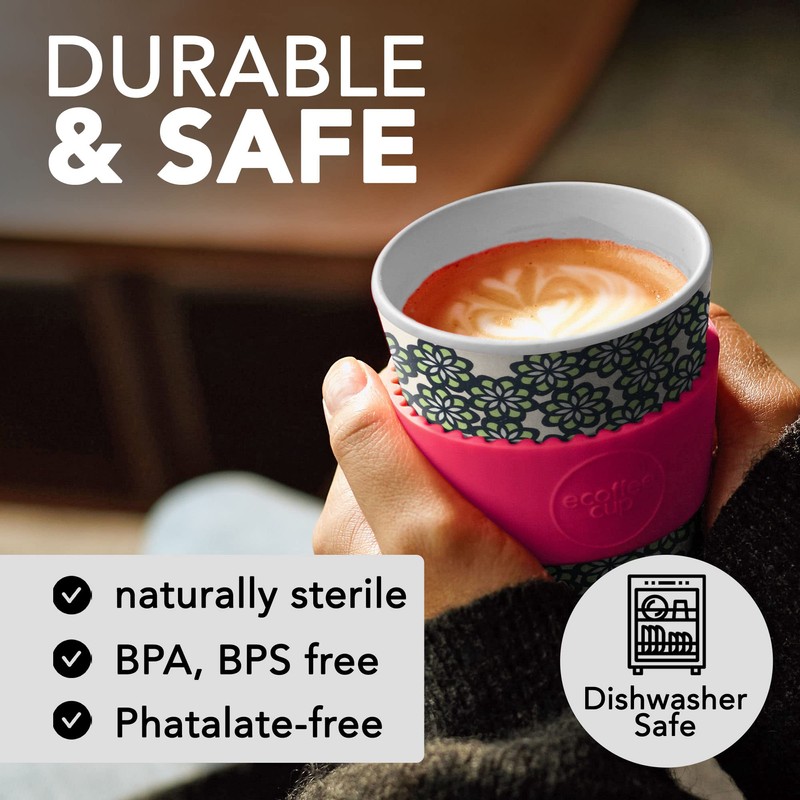 Ecoffee Cup: Like, Totally! with Pink Silicone 12oz