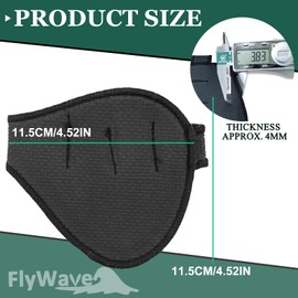 FlyWave Grip Pads, Pack of 2, Neoprene Grip Pads, Black Fitness Grip Pads, Anti-Friction Grip Pads, Strength Training for Weightlifting, Pull-Ups