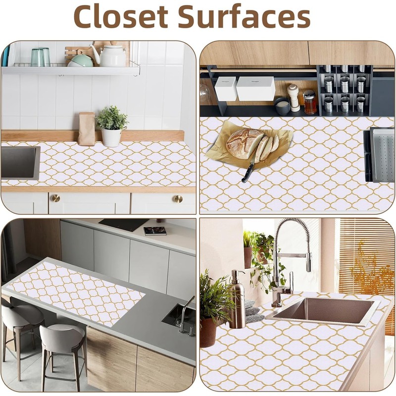 Shelf Drawer Liners for Kitchen Cabinets 11.8 x 236.2 Inches