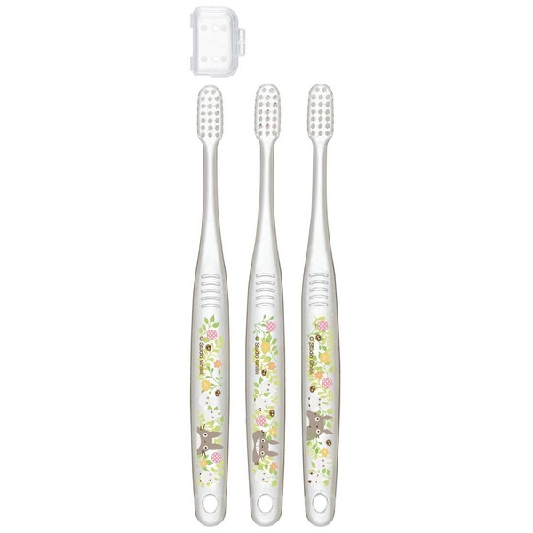 Skater TBCR6T Toothbrush, For Elementary School Students, Ages 6-12, Soft, Clear, 3 Pieces, My Neighbor Totoro, Plants, Ghibli, 6.1 inches (15.5 cm)