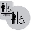 ComplianceSigns.com Accessible Women's Restroom Sign Set for Wall/Door, ADA-Compliant Braille