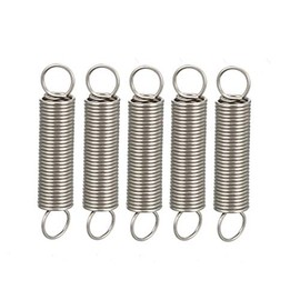 sourcing map Extended Tension Spring Wire Diameter 0.02", OD 0.2", Free Length 0.98" Stainless Steel Small Dual Hook Tension Spring for Machinery Construction Industrial 5pcs