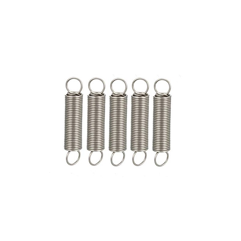 sourcing map Extended Tension Spring Wire Diameter 0.02", OD 0.2",