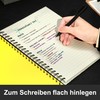 CAGIE A5 Notebook with Index Ruled Spiral Bound 220 Sheets