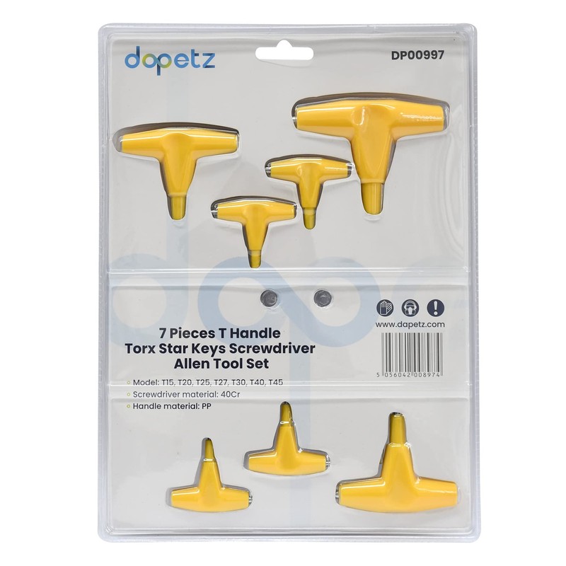 Dapetz ® 7PCS T Handle Allen Keys, Star Torx Key