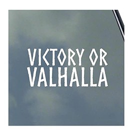 Victory or Valhalla Vinyl Sticker Decal Viking Asatru Thor Loki Runic Symbol Find Your Way