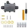 MAKERELE Waterproof Junction Box 3 Way IP68 Cable Connector Wire