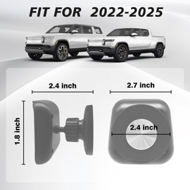 BestEvMod Seat Back Second Row Anchor 1/4 Screw Mount Phone Holder Tablet Mag Safe Compatible with 2022-2024 Rivian R1T&R1S Backseat fits All Phones&Android 360° Adjustable (Mag Safe)