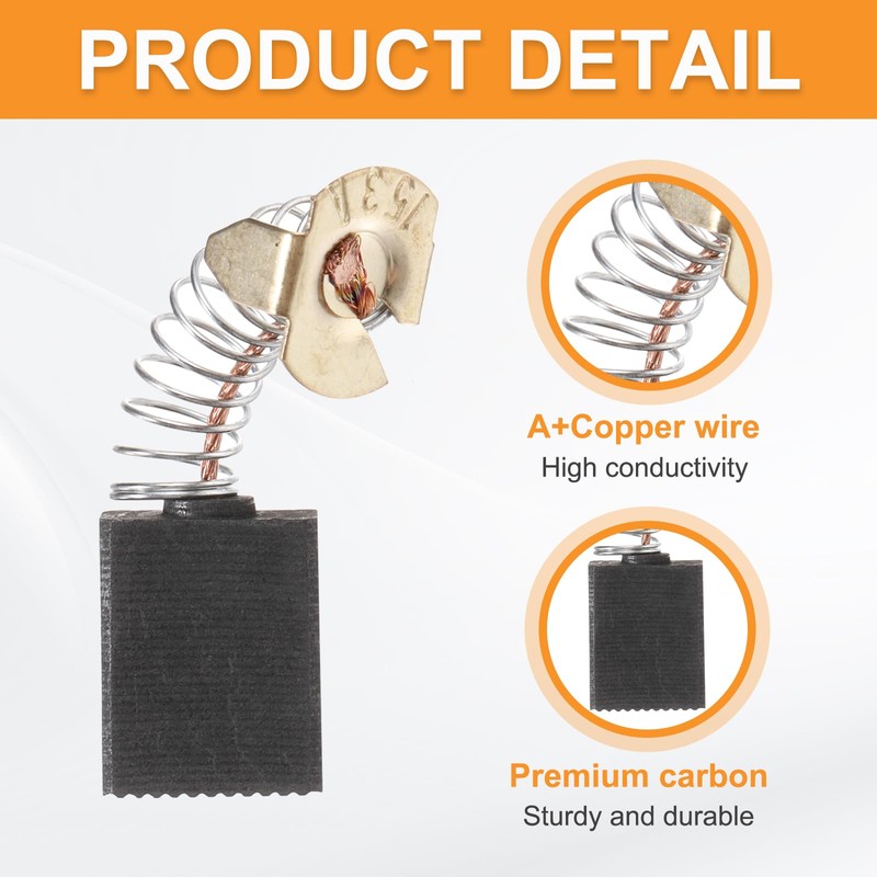 sourcing map 8 Pack Carbon Brushes Set Replaces 17x13x6.5mm for