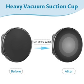 Suction Cup Shower Caddy, Suction Shower Shelf with Portable Hooks, Bath Organizer with Towel Bar for Bathroom Storage(Matte Black)