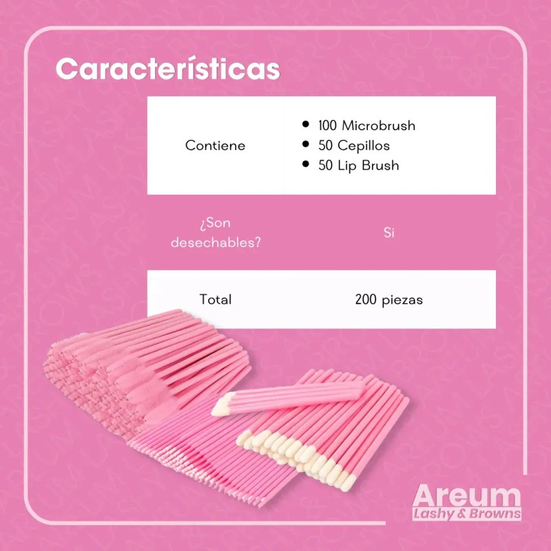 100 Microbrush 50 Cepillos 50 Lip Brush Pestañas Y Cejas
