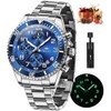 OLEVS Watches for Men, Chronograph Big Face, Waterproof Luminous,Multi-Function with