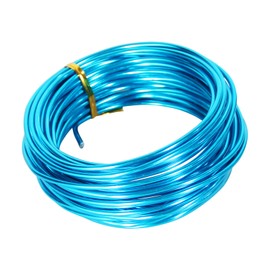 10 Metres Blue Aluminium Craft Wire, 9 Gauge 3 mm Thick Sculpture Wire, Fitting Wire for Sculpture, Flexible Metal Wire for Making Dolls Skeleton, DIY Crafts