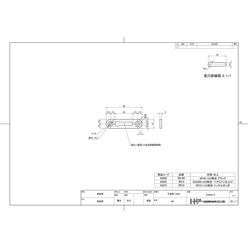 DAIDOHANT 65800 DH Reinforced Hardware for Perfect Support, I-Shape I60