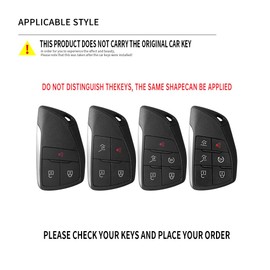 Ysbxitu 3/4/5/6 Buttons Smart Key Fob Cover with Keychain Fit for GMC Yukon Sierra Canyon Fit for Chevy Silverado Suburban Tahoe Colorado Fit for Buick Envision Encore Avenir Key Shell Case-B Brown