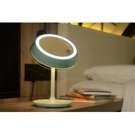 WellNest Makeup LED Mirrors with 4 Light Modes (makeup light mode; table lamp light mode; bedside light mode; a combination of the three Mode) HIGH DEFINITION Mirror (Green)