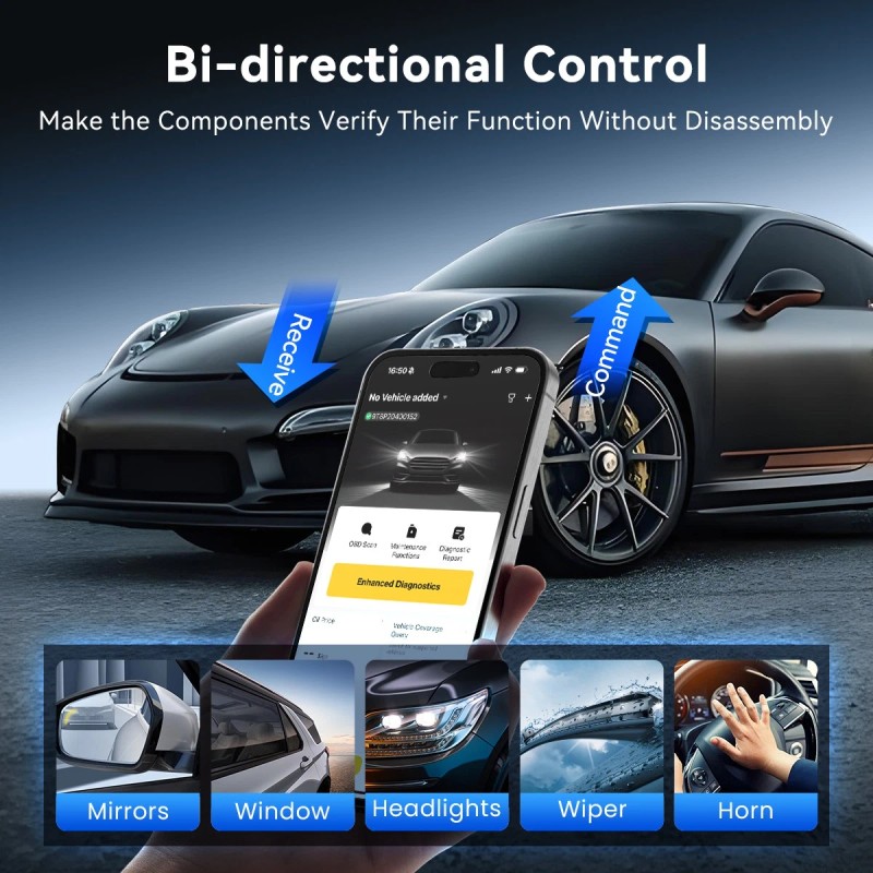 MUCAR BT200MAX Car OBD2 Scanner All System Diagnostic Tool AI-assisted