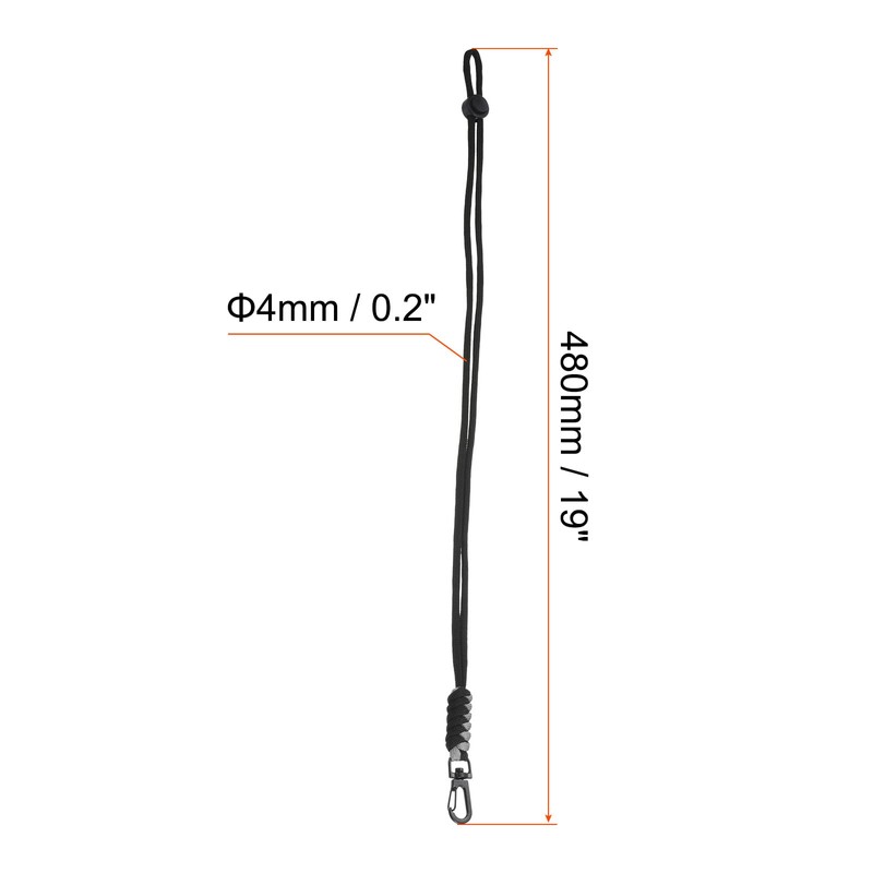 [PATIKIL] Badge Lanyard with Snap Hook 48cm Braided Neck Keychain