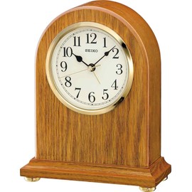 Seiko QXE031B Wooden Mantel Alarm Clock