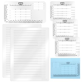6pcs Line Drawing Stencil Lettering Guide Straight Line Stencil Straight Line Stencil Template for Journaling and Envelope Addressing,for Card Paper Journal Lettering Writing