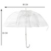 Unibos 4 x Set Rain Umbrellas Dome Birdcage Transparent PVC